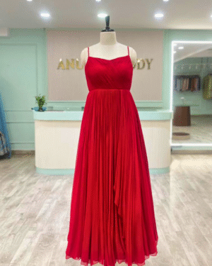 Crimson Red Rushing Gown